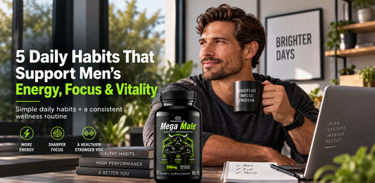 Hampstead Labs Mega Male - 5 daily habits supporting men's energy, focus and vitality